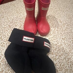 Hunter boots and boot socks